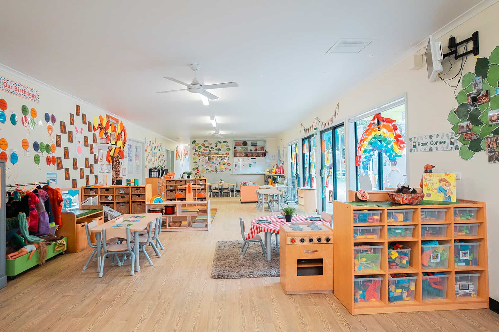 Classroom in a preschool setting with engaging educational materials.