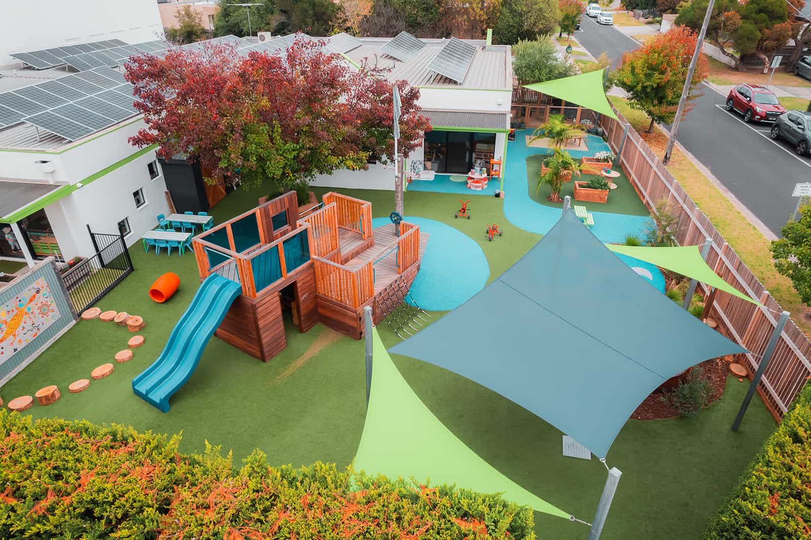 Main street yard view of Little Grasshoppers Early Learning Centre